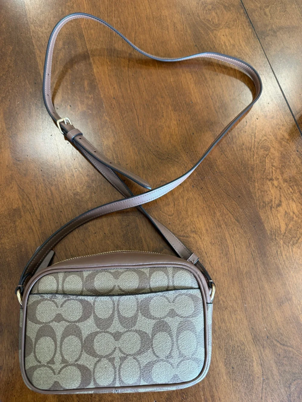 Coach Brown Signature Crossbody Camera Bag - Picture 2 of 3